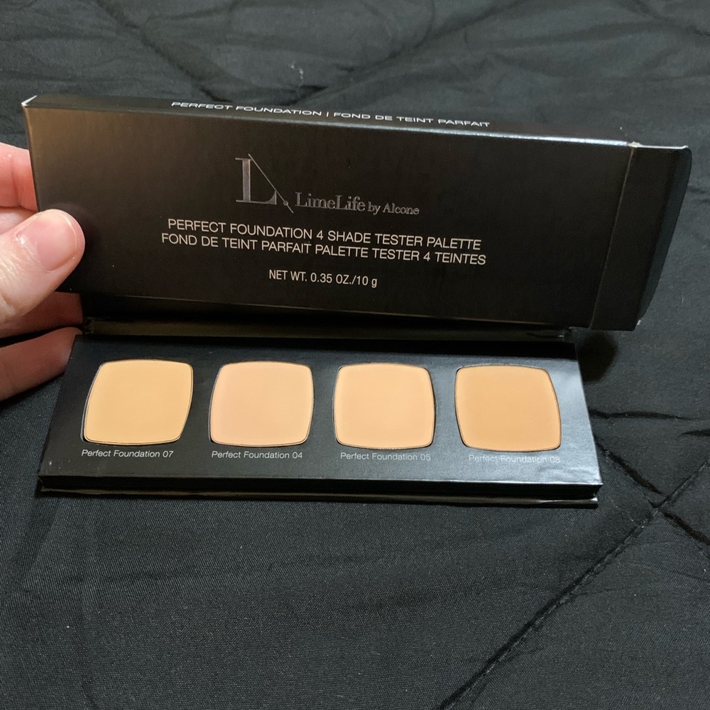 LimeLife PERFECT FOUNDATION CREAM FOUNDATION 4 Shade tester palette